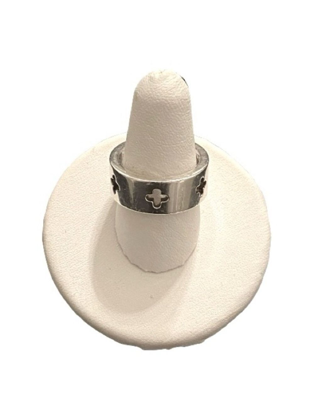 Tiffany & Co. Silver Cut Out Cross Ring - Size 7 - Picture 8 of 10